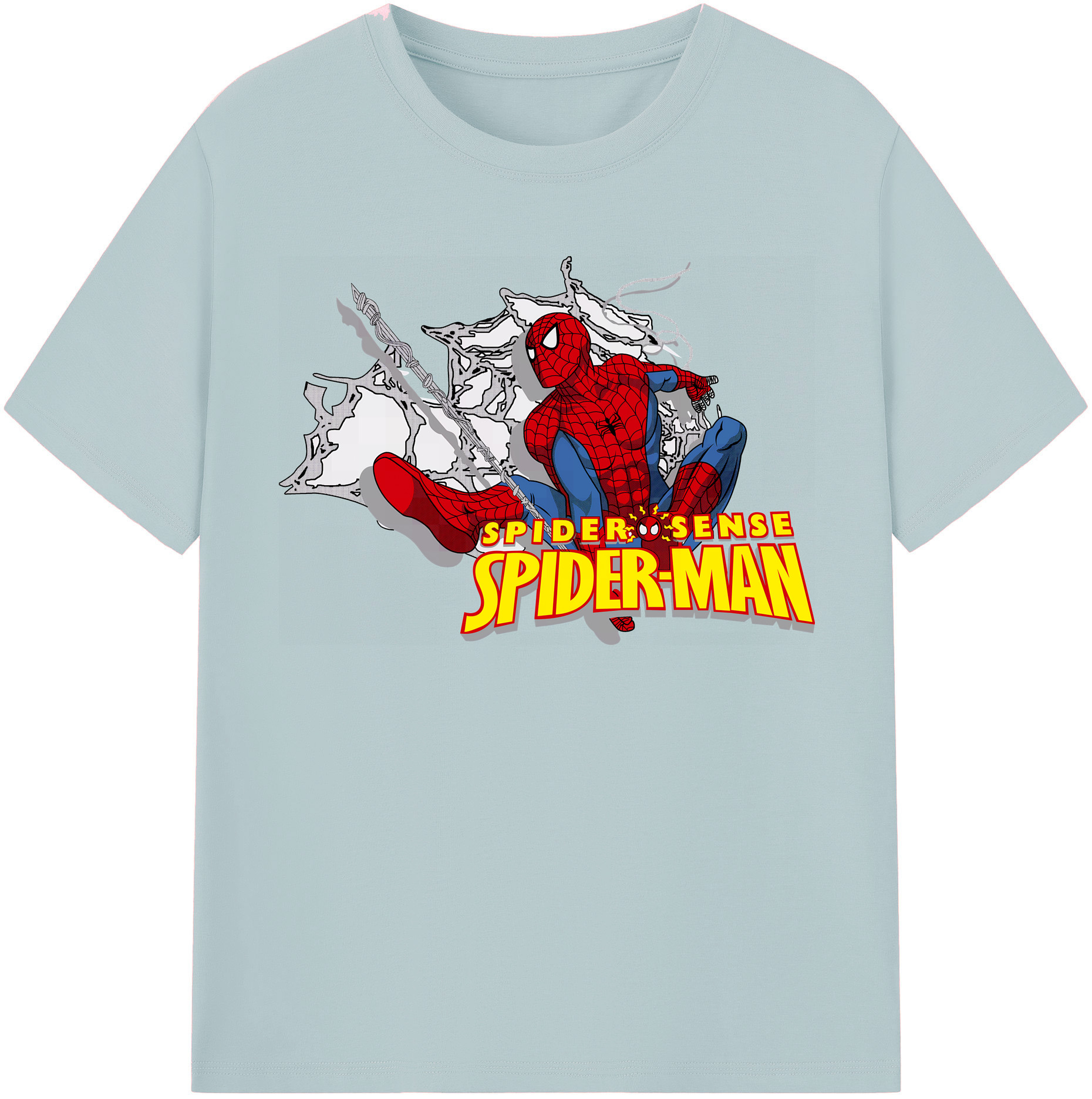 （画像用） Spider Man スパイダーマン 綿100％半袖Tシャツ（フロントプリント）